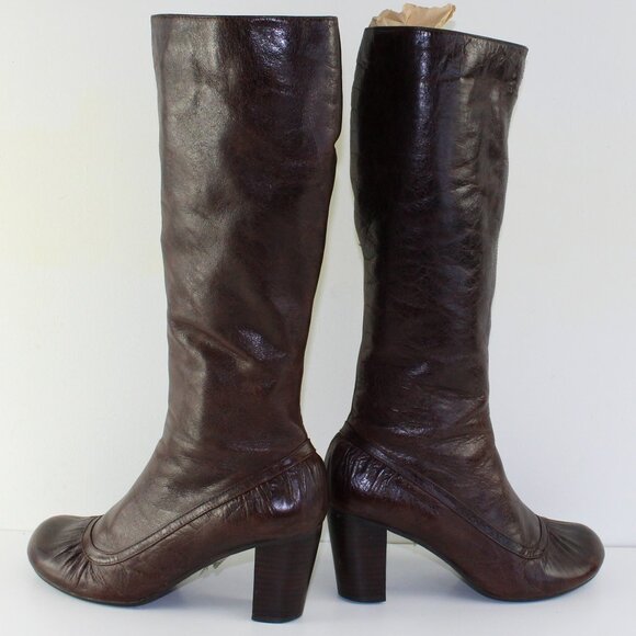 Miz Mooz Tall Brown Leather Neptune Boots (EU 41 / 10.5 US) - Picture 3 of 11